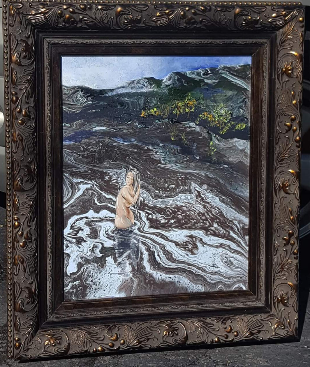 "Lavari" 16x20, Mixed Media, $275