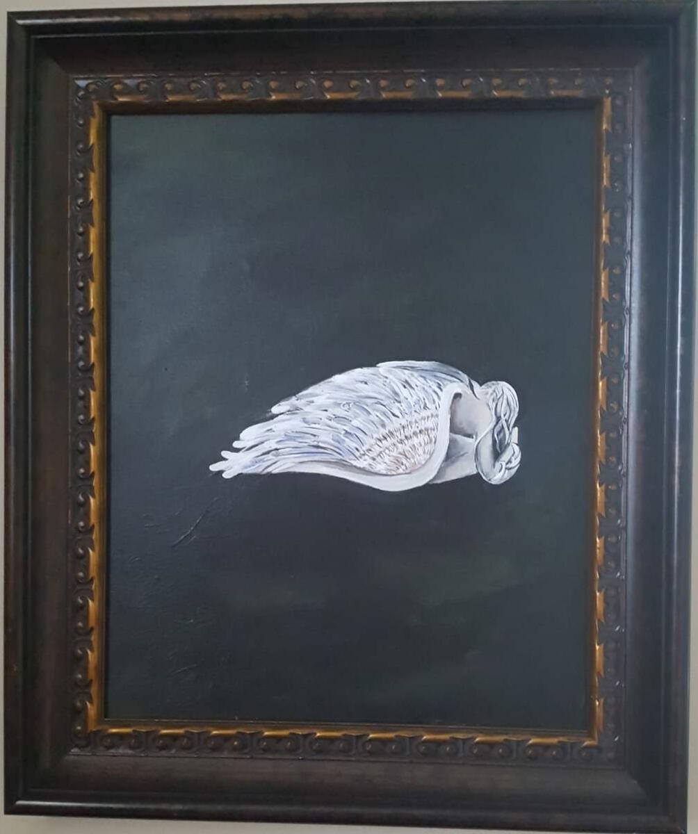 "Burden," 16x20, Mixed media, $180